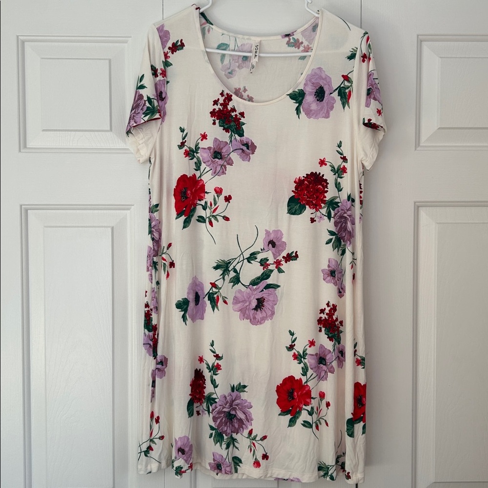 Soma Cool Nights Nightgown Rhapsody Floral Sugar Med NWOT